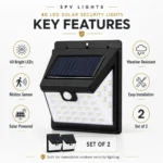 40 LED Solar Security Lights - Set of 2 - Image 4