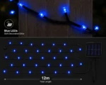 Solar Fairy Lights - 100 Blue LEDs, 12m - Image 3