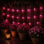 Solar Fairy Lights - 100 Pink LEDs, 12m - Image 3