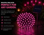 Solar Fairy Lights - 100 Pink LEDs, 12m - Image 4