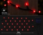 Solar Fairy Lights - 100 Red LEDs, 12m - Image 5