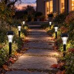 Halo Black Solar Garden Stake Lights - Bright White LED - Set of 8 - Image 3