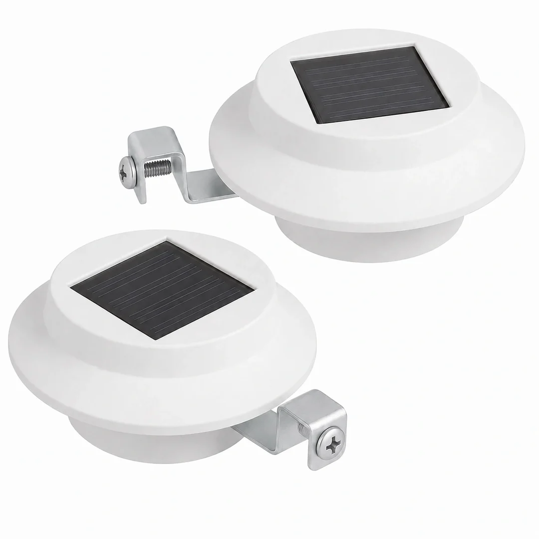 Solar-Gutter-Lights-White_d7ce5440-b5be-4f42-9af5-ae11e86b230c White Solar Gutter Lights - Set of 2 - Image 1