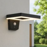 Square Black Solar Wall Light - Image 2